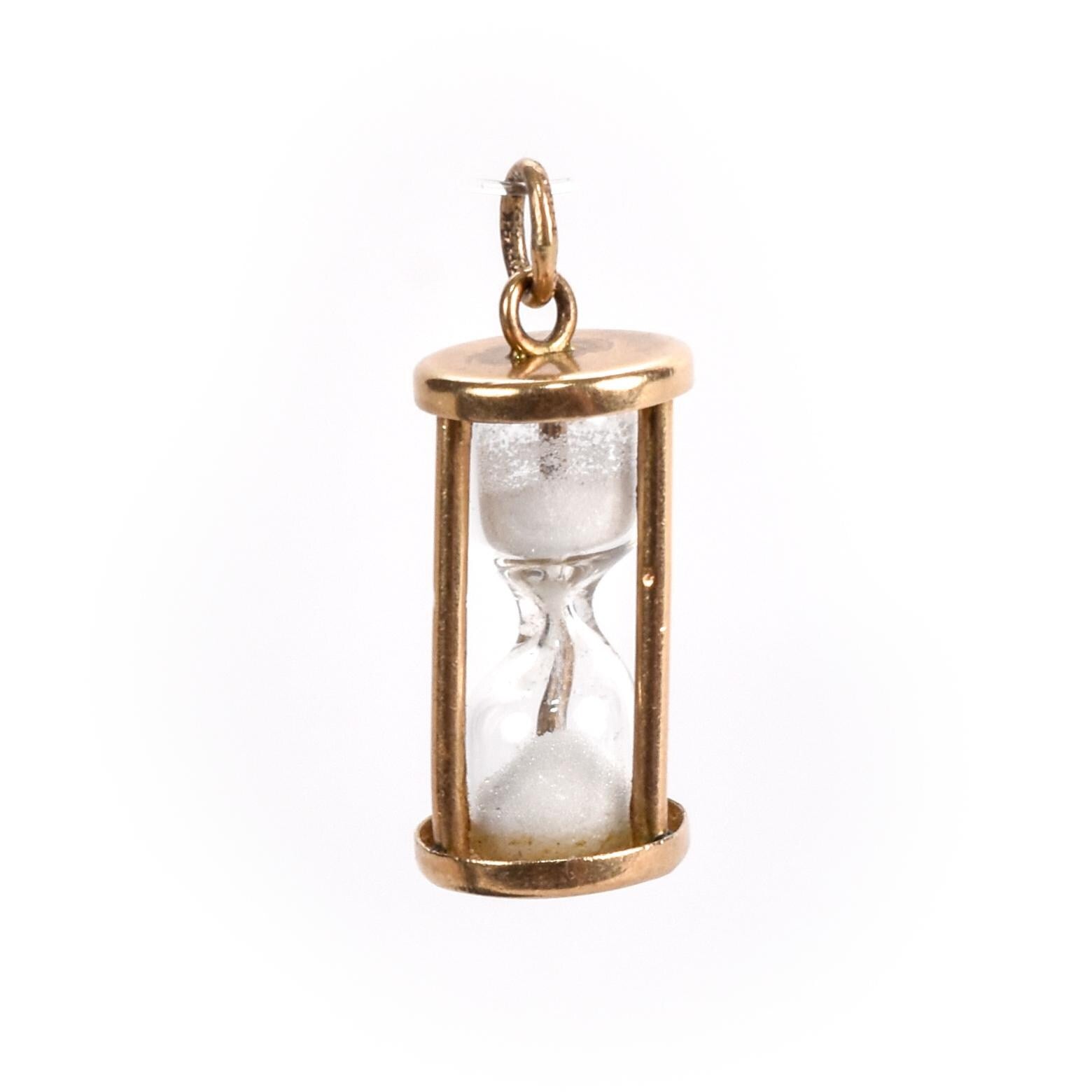 14K Gold Hourglass Pendant