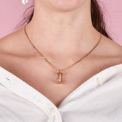 14K Gold Hourglass Pendant