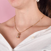 14K Gold Hourglass Pendant