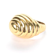 18K Gold Beehive Statement Ring