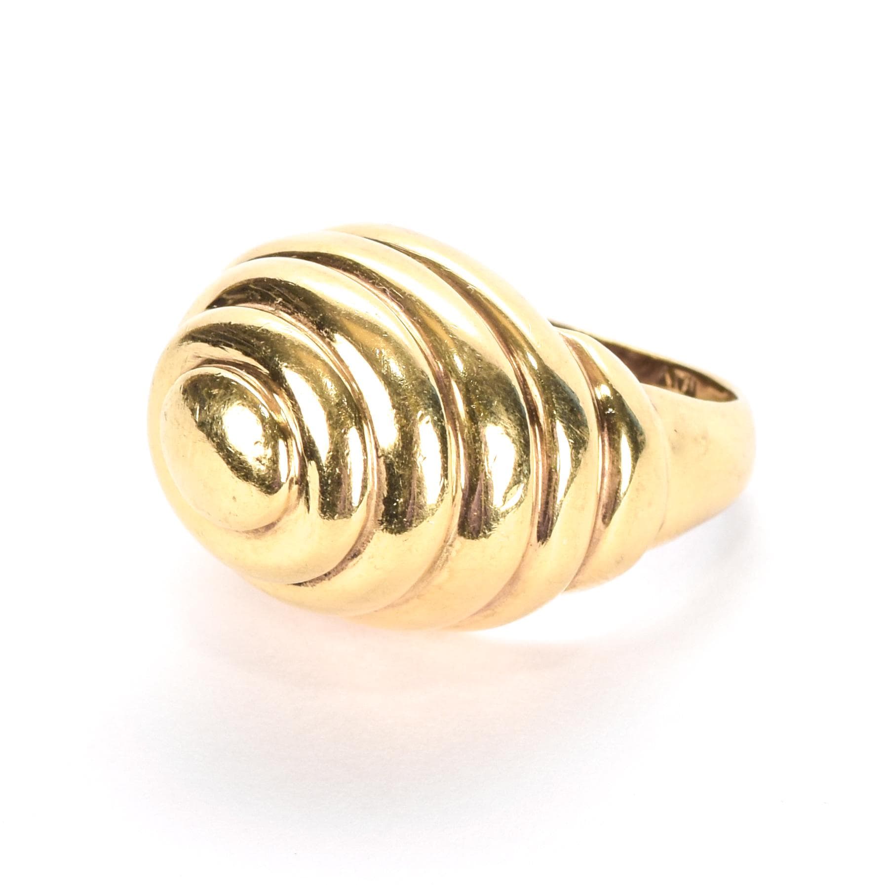18K Gold Beehive Statement Ring