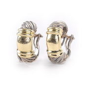 Vintage David Yurman Sterling and 14K Gold Cable Shrimp Earrings
