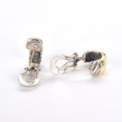 Vintage David Yurman Sterling and 14K Gold Cable Shrimp Earrings