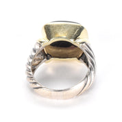 Vintage David Yurman Onyx Noblesse Ring in 925 Silver and 14K Gold