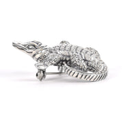 Sterling Silver Alligator Pendant/Brooch