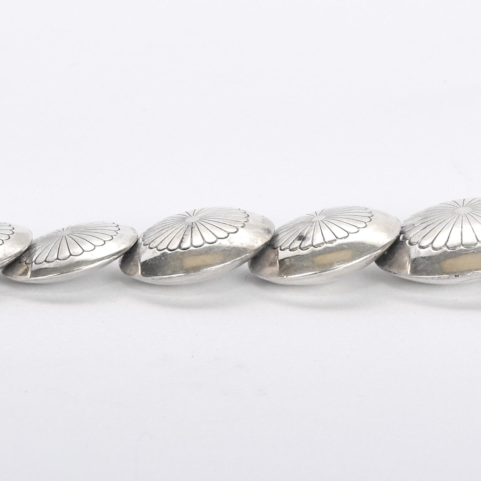 Sterling Silver Southwestern Disk Bead Necklace