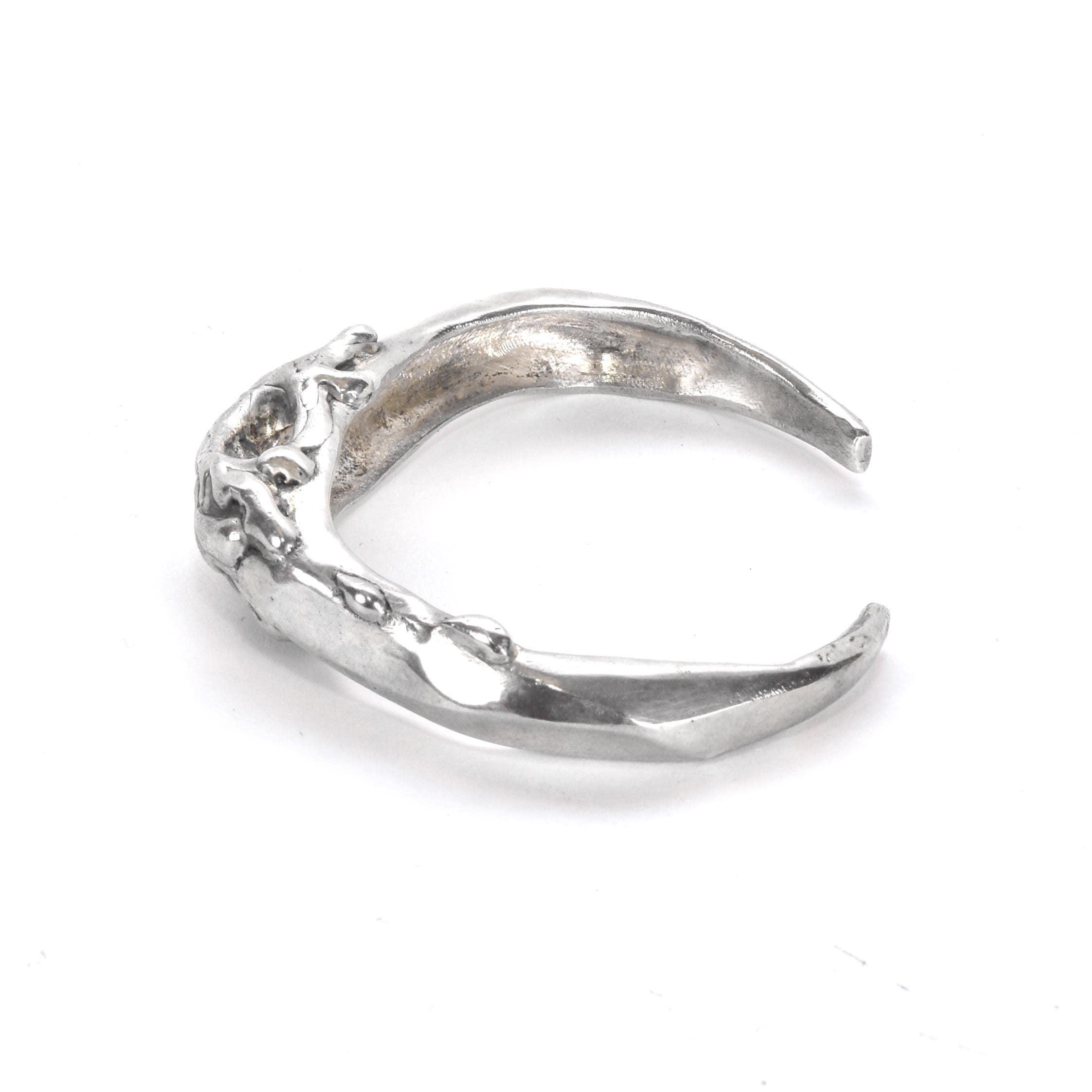Abstract Modernist Sterling Silver Cuff Bracelet