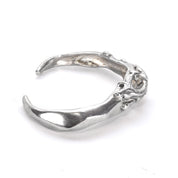 Abstract Modernist Sterling Silver Cuff Bracelet