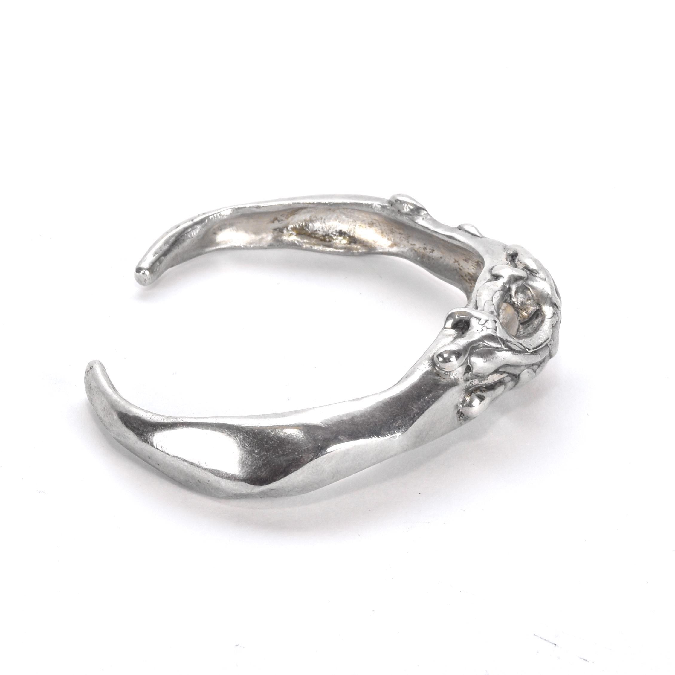 Abstract Modernist Sterling Silver Cuff Bracelet