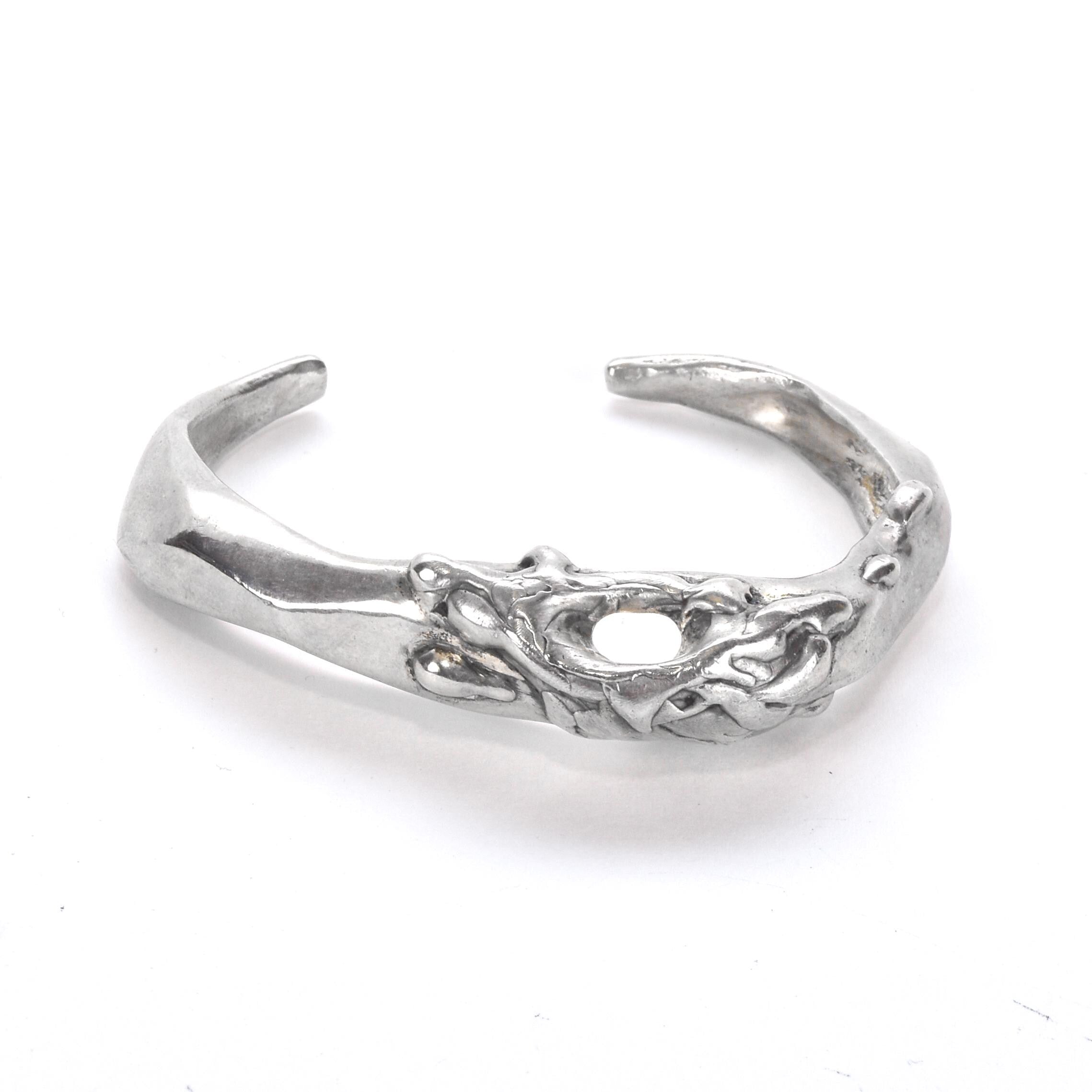 Abstract Modernist Sterling Silver Cuff Bracelet