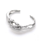 Abstract Modernist Sterling Silver Cuff Bracelet