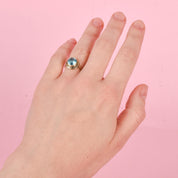 14K Gold Blue Topaz Solitaire Ring