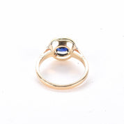 14K Gold Sapphire Solitaire Ring