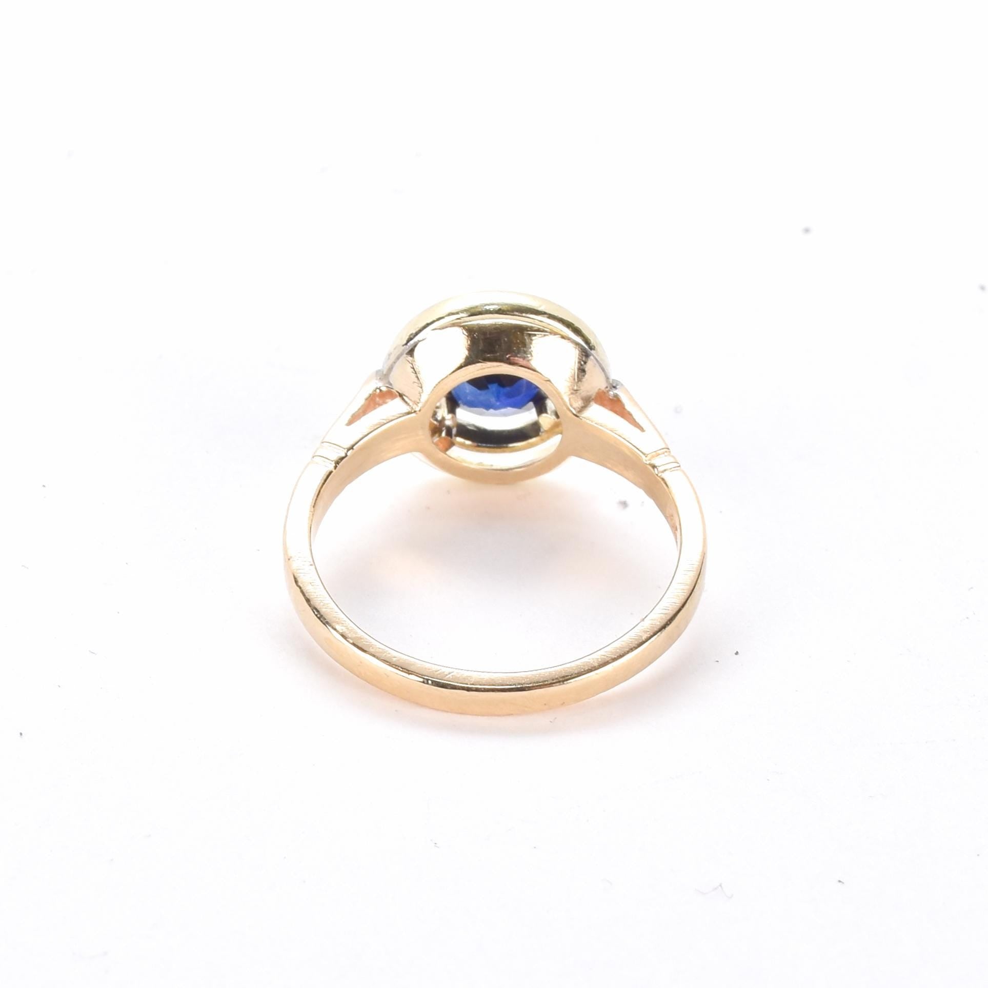 14K Gold Sapphire Solitaire Ring