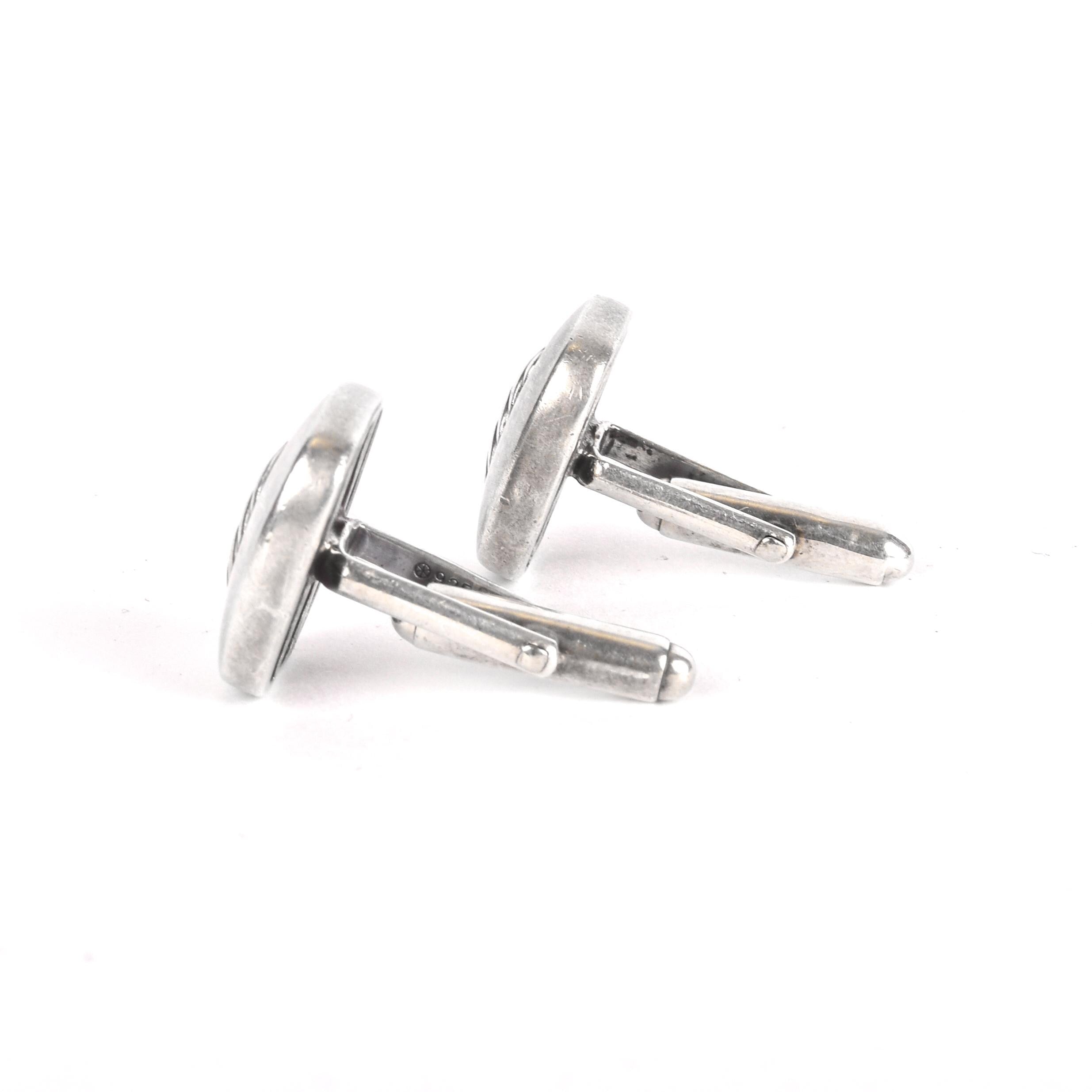 Vintage David Yurman Sterling Silver Cable Cuff Links