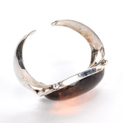 Sterling Silver Massive Amber Cuff Bracelet