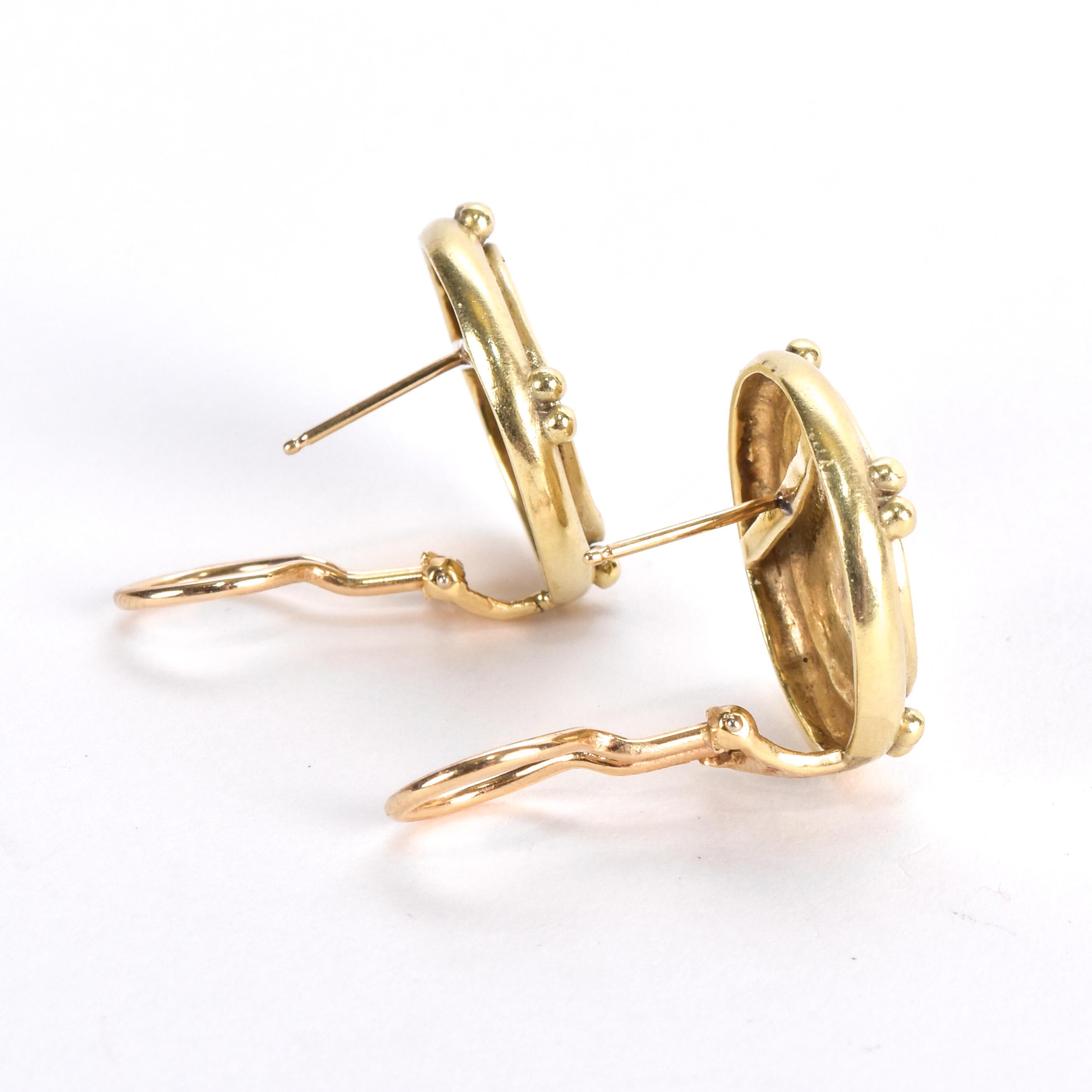 14K Gold Greek Mythology Zeus Stud Earrings