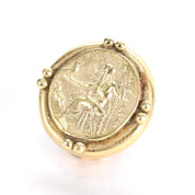 14K Gold Greek Mythology Zeus Stud Earrings