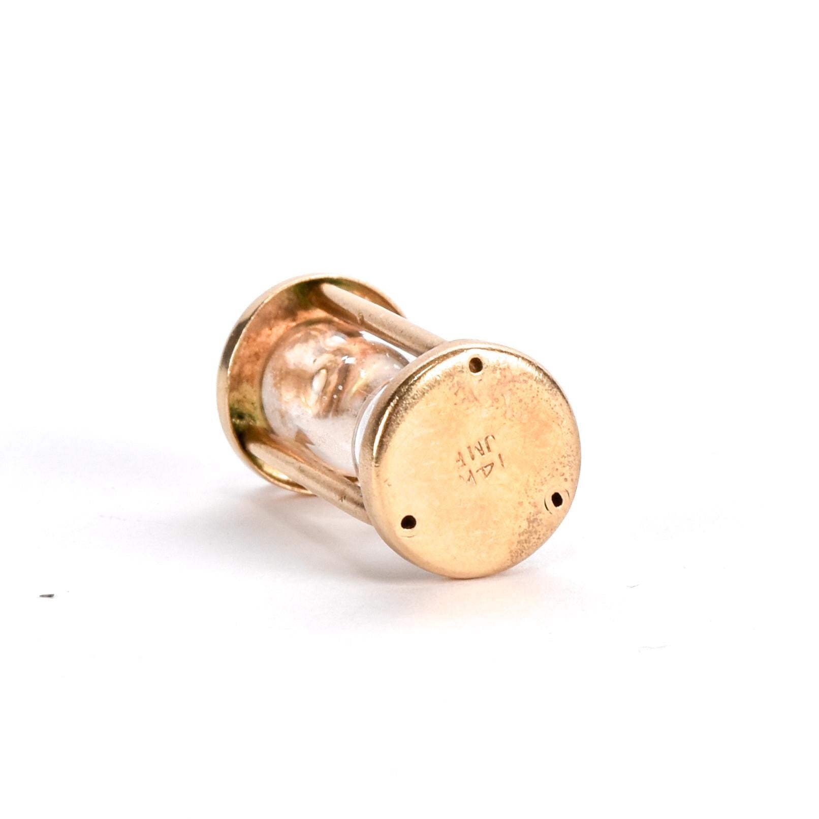 14K Gold Hourglass Pendant