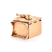 14K Gold Vault Pendant with Emergency Dollar and Locking Door