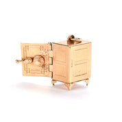 14K Gold Vault Pendant with Emergency Dollar and Locking Door
