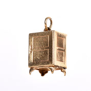 14K Gold Vault Pendant with Emergency Dollar and Locking Door