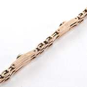 Edwardian Style 9ct Rose Gold Turquoise Gate Bracelet