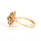 18K Gold, Ruby, and Enamel En Tremblant Ring
