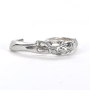 Abstract Modernist Sterling Silver Cuff Bracelet