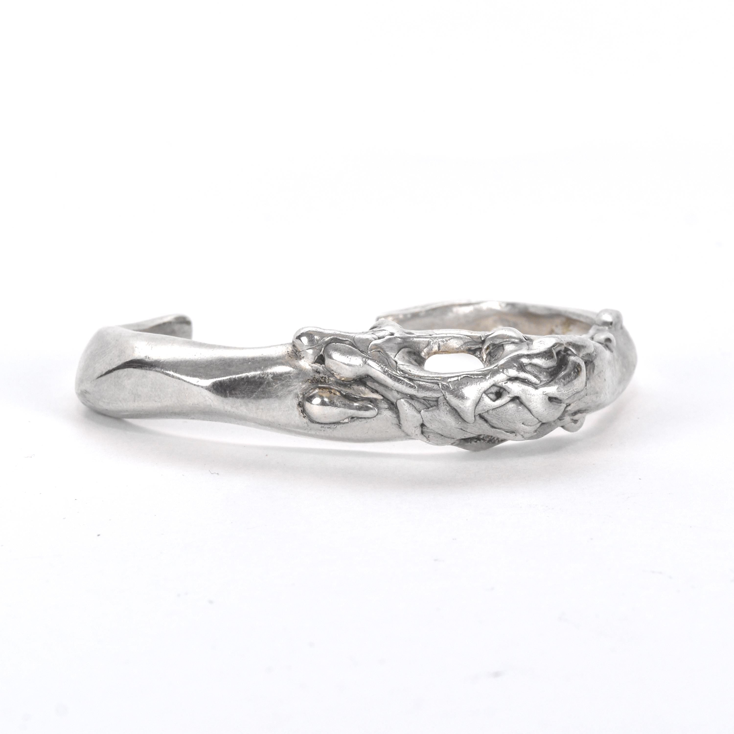 Abstract Modernist Sterling Silver Cuff Bracelet