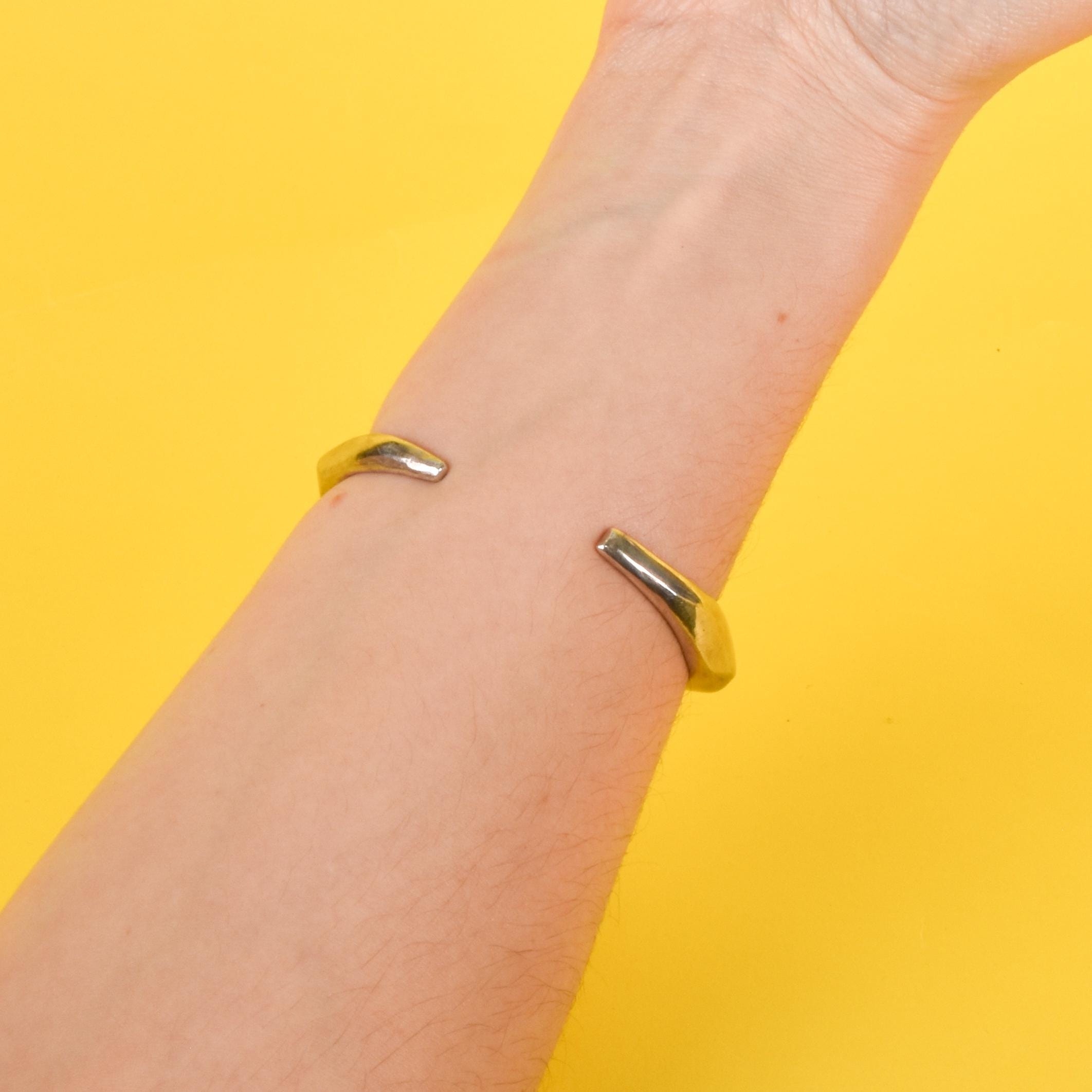 Abstract Modernist Sterling Silver Cuff Bracelet