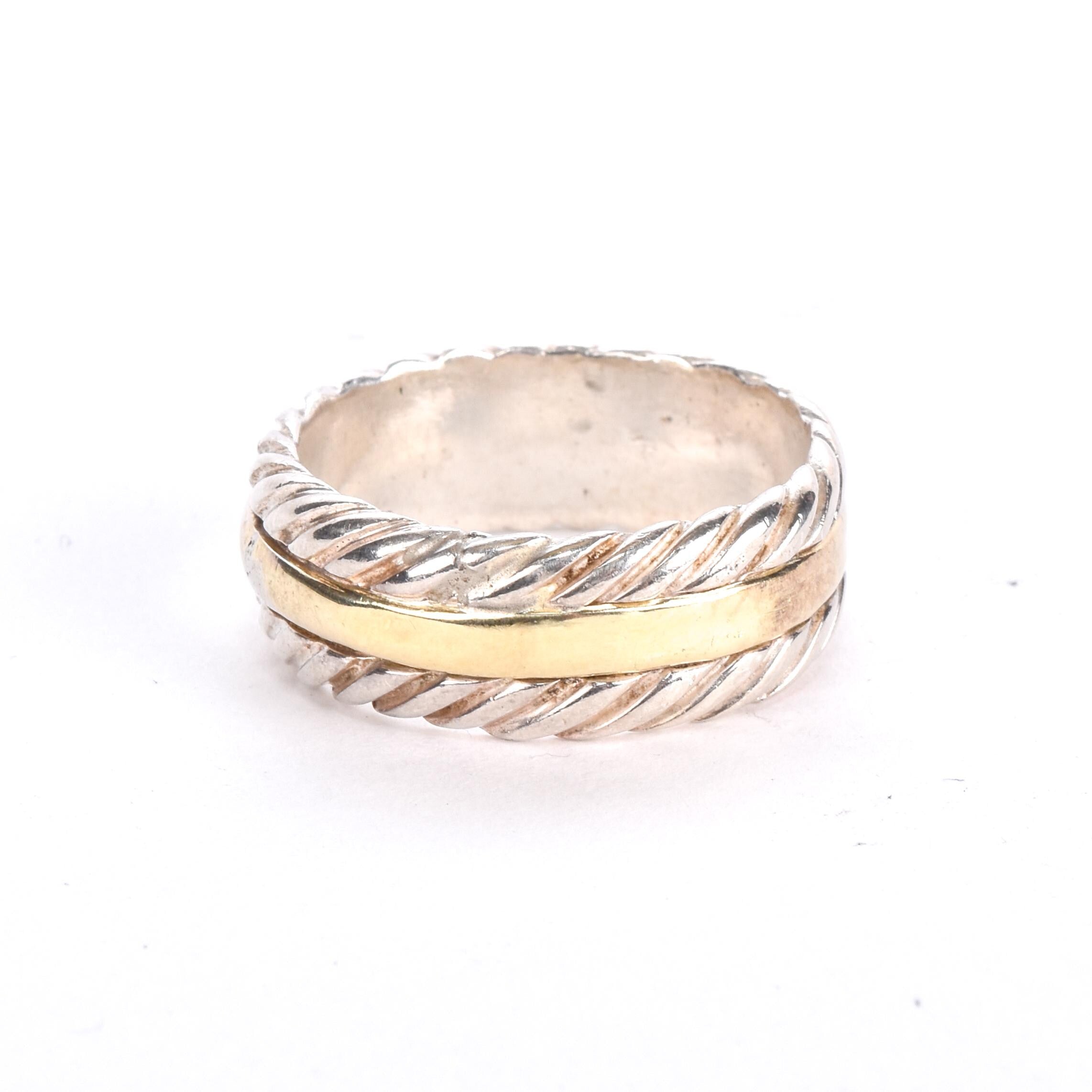 Vintage David Yurman Cable Band in 14K Gold and Sterling Silver