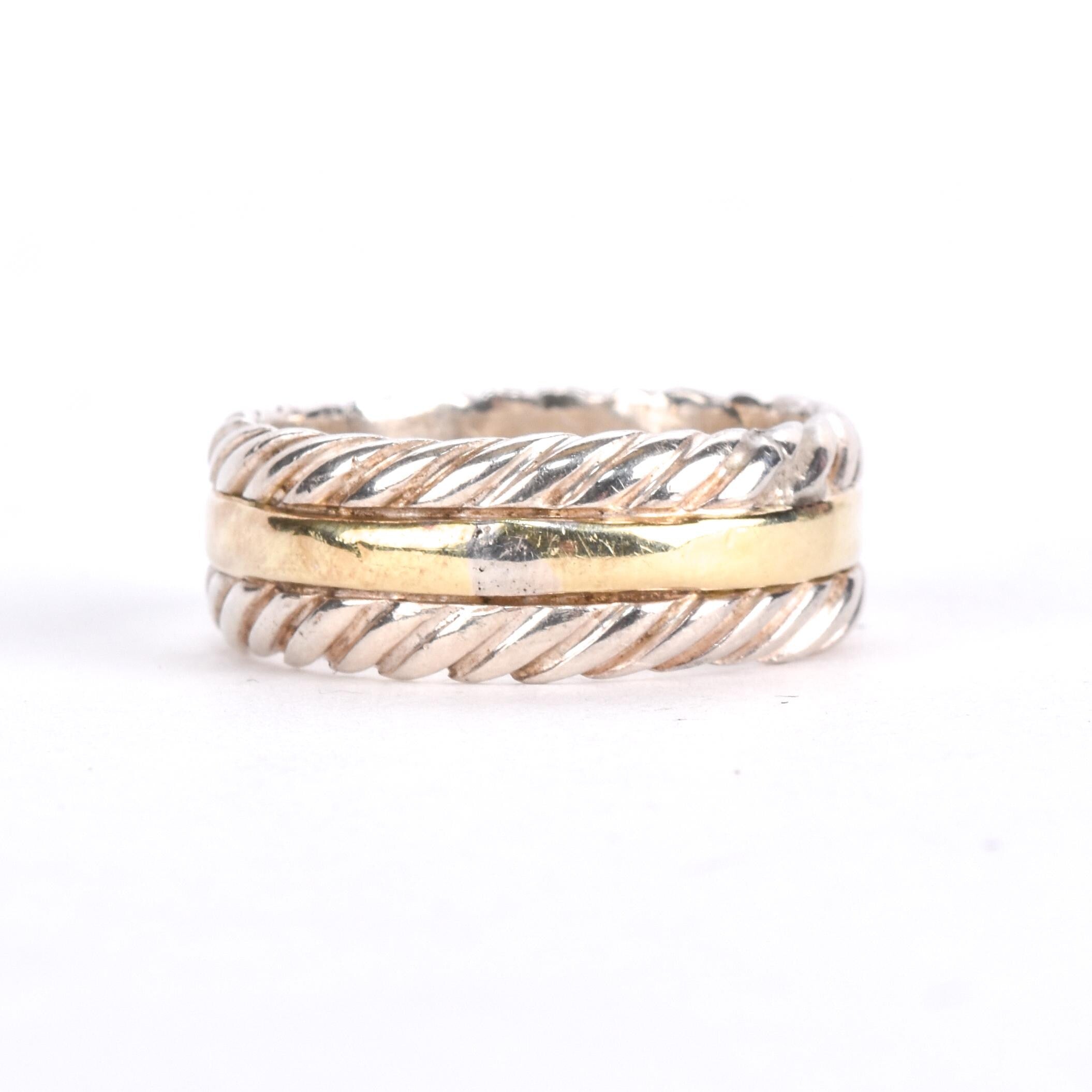 Vintage David Yurman Cable Band in 14K Gold and Sterling Silver