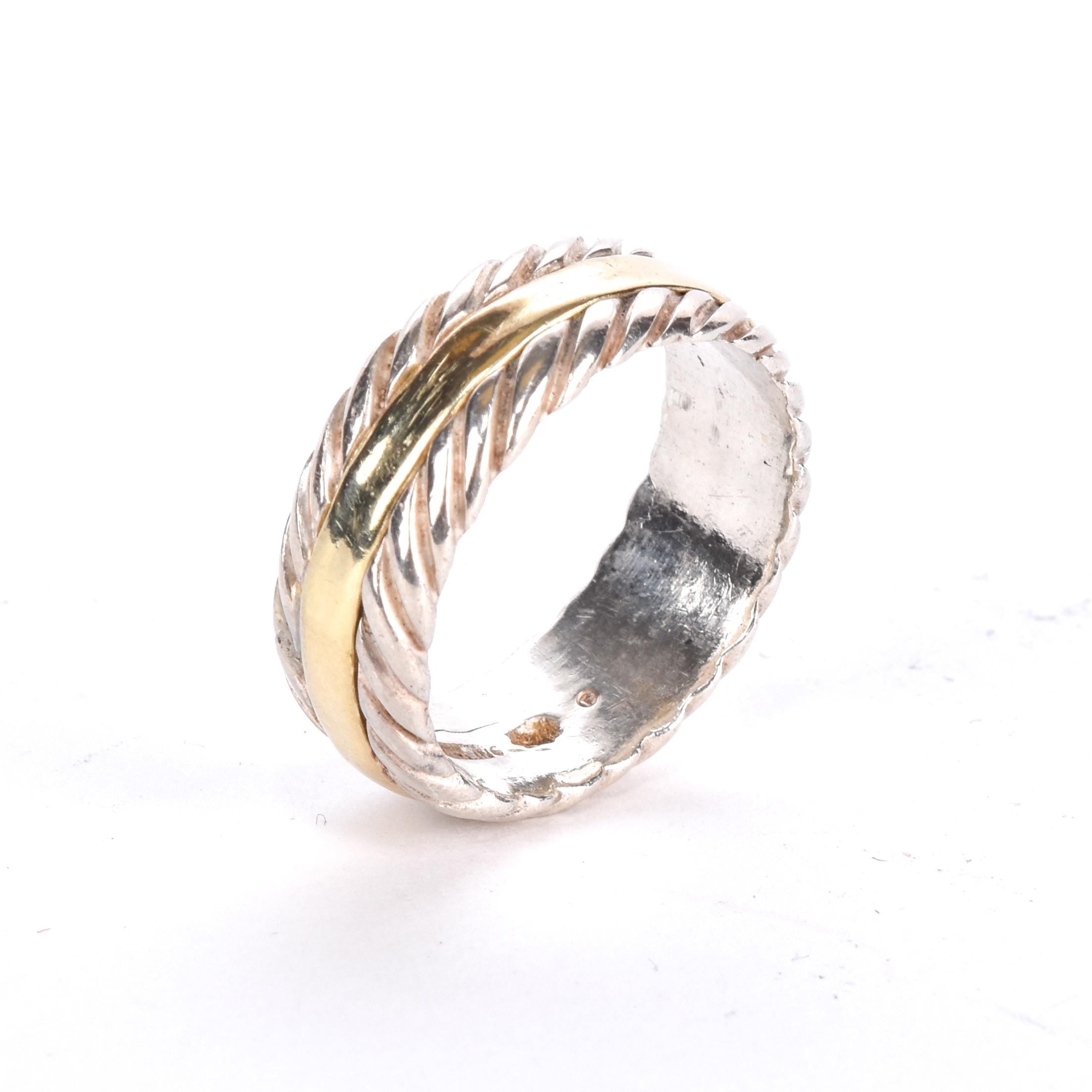 Vintage David Yurman Cable Band in 14K Gold and Sterling Silver