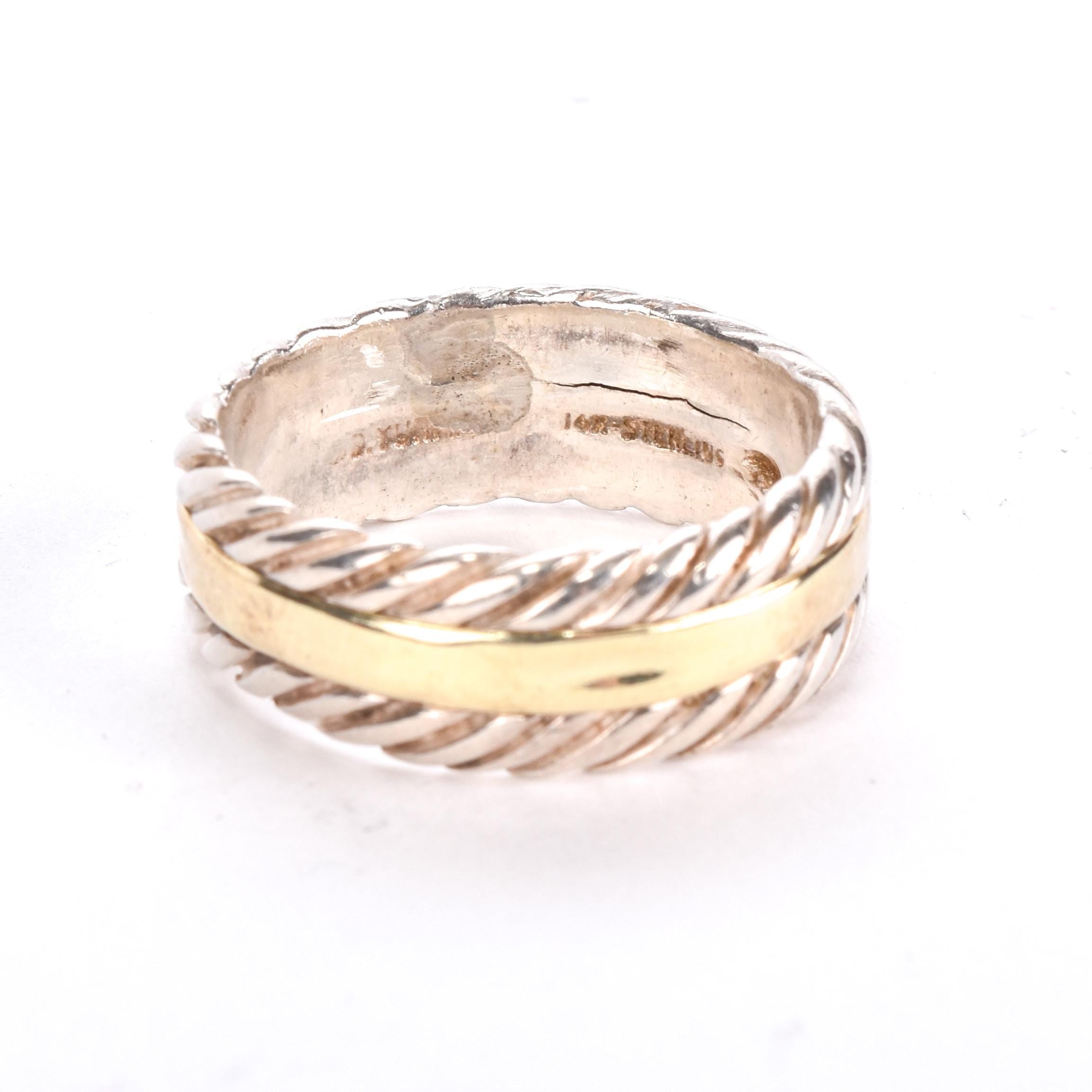 Vintage David Yurman Cable Band in 14K Gold and Sterling Silver
