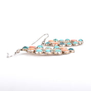 1970s Oscar Betz Sterling Silver Multi-Stone Dangle Earrings