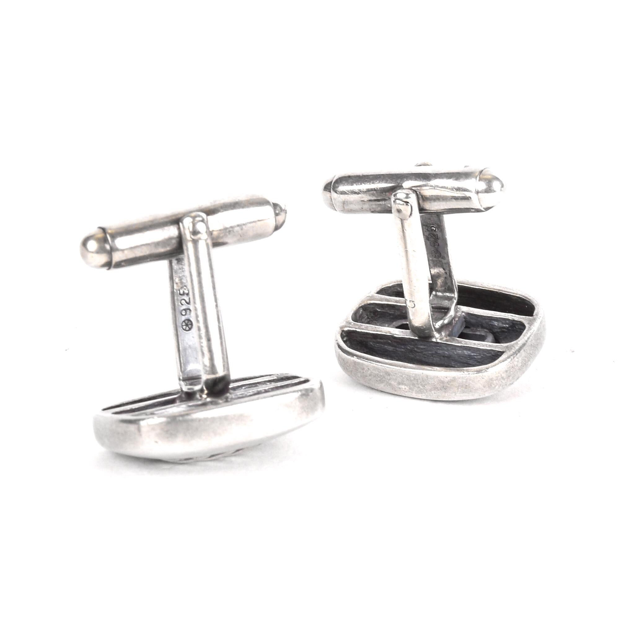 Vintage David Yurman Sterling Silver Cable Cuff Links