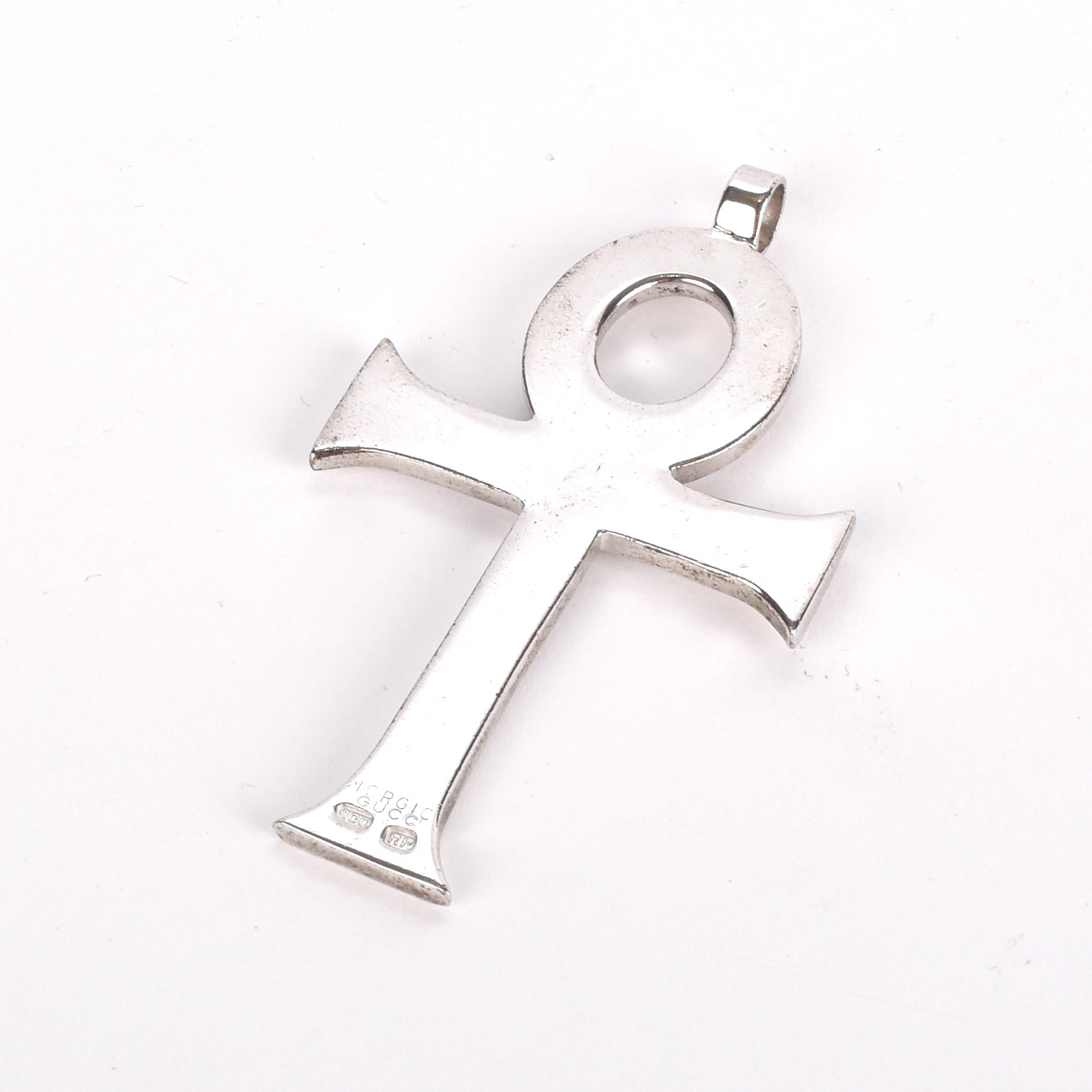 Vintage Gucci 800 Silver Ankh Pendant