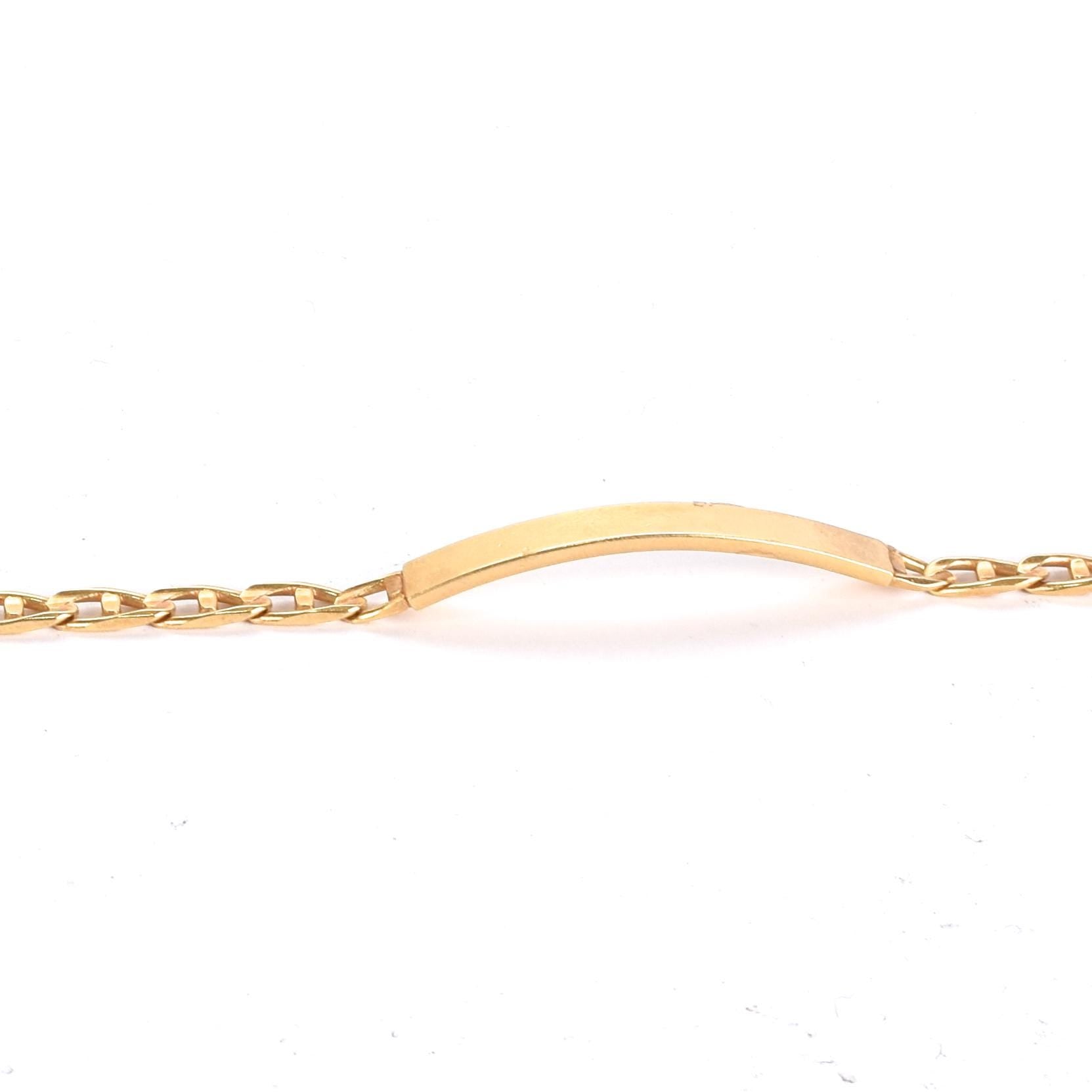 14K Gold Mariner Chain ID Bracelet