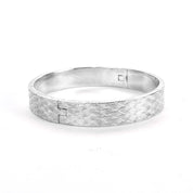 Vintage Tiffany & Co. Limited Edition Silver Scalloped Scale Bangle