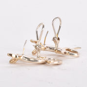 Signed Sergio Bustamante Sterling Silver and Gold Vermeil Lizard Earrings