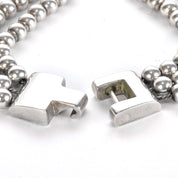 1980s Patricia Von Musulin Sterling Silver Multi-Strand Beaded Torsade Necklace