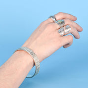 Vintage Tiffany & Co. Limited Edition Silver Scalloped Scale Bangle