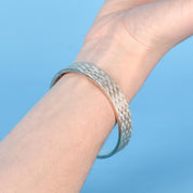 Vintage Tiffany & Co. Limited Edition Silver Scalloped Scale Bangle