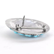 Sterling Silver Sleeping Beauty Nugget Turquoise Belt Buckle