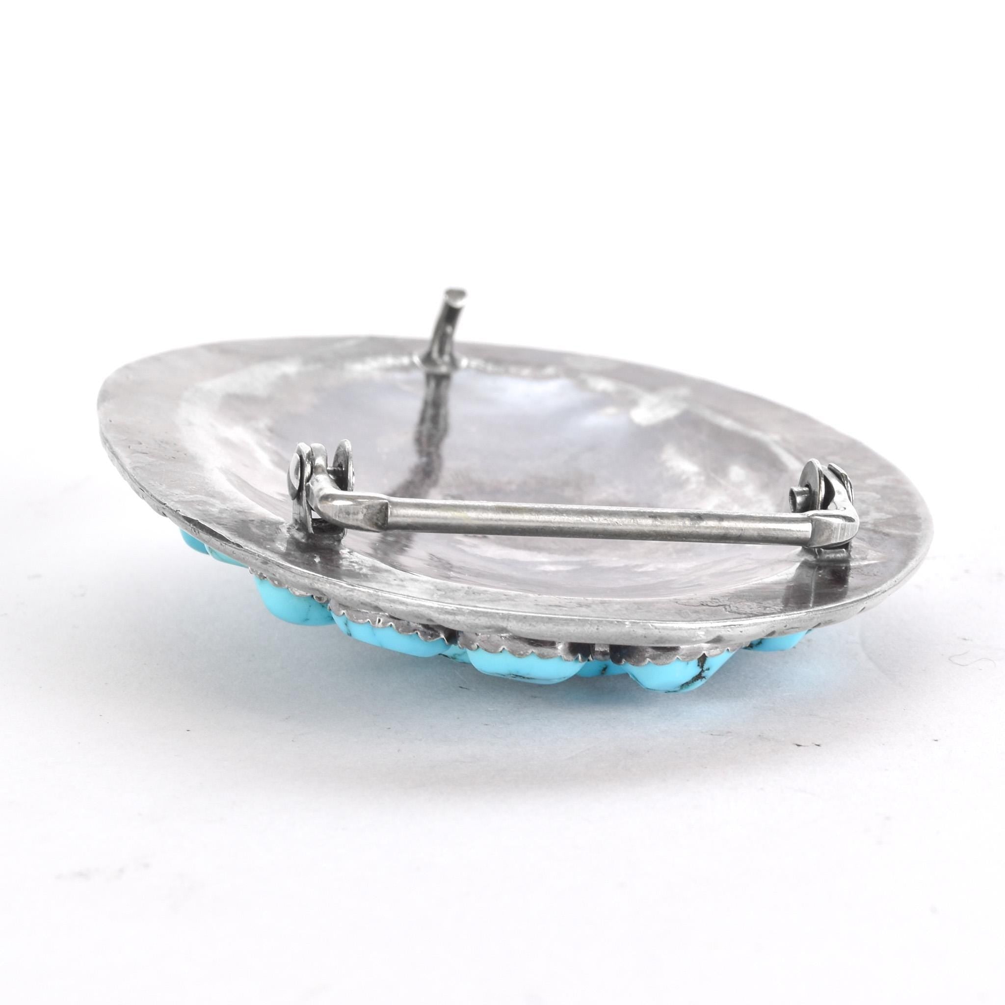 Sterling Silver Sleeping Beauty Nugget Turquoise Belt Buckle