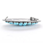 Sterling Silver Sleeping Beauty Nugget Turquoise Belt Buckle