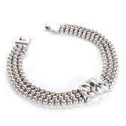 1980s Patricia Von Musulin Sterling Silver Multi-Strand Beaded Torsade Necklace