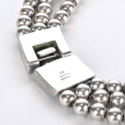 1980s Patricia Von Musulin Sterling Silver Multi-Strand Beaded Torsade Necklace