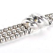 1980s Patricia Von Musulin Sterling Silver Multi-Strand Beaded Torsade Necklace